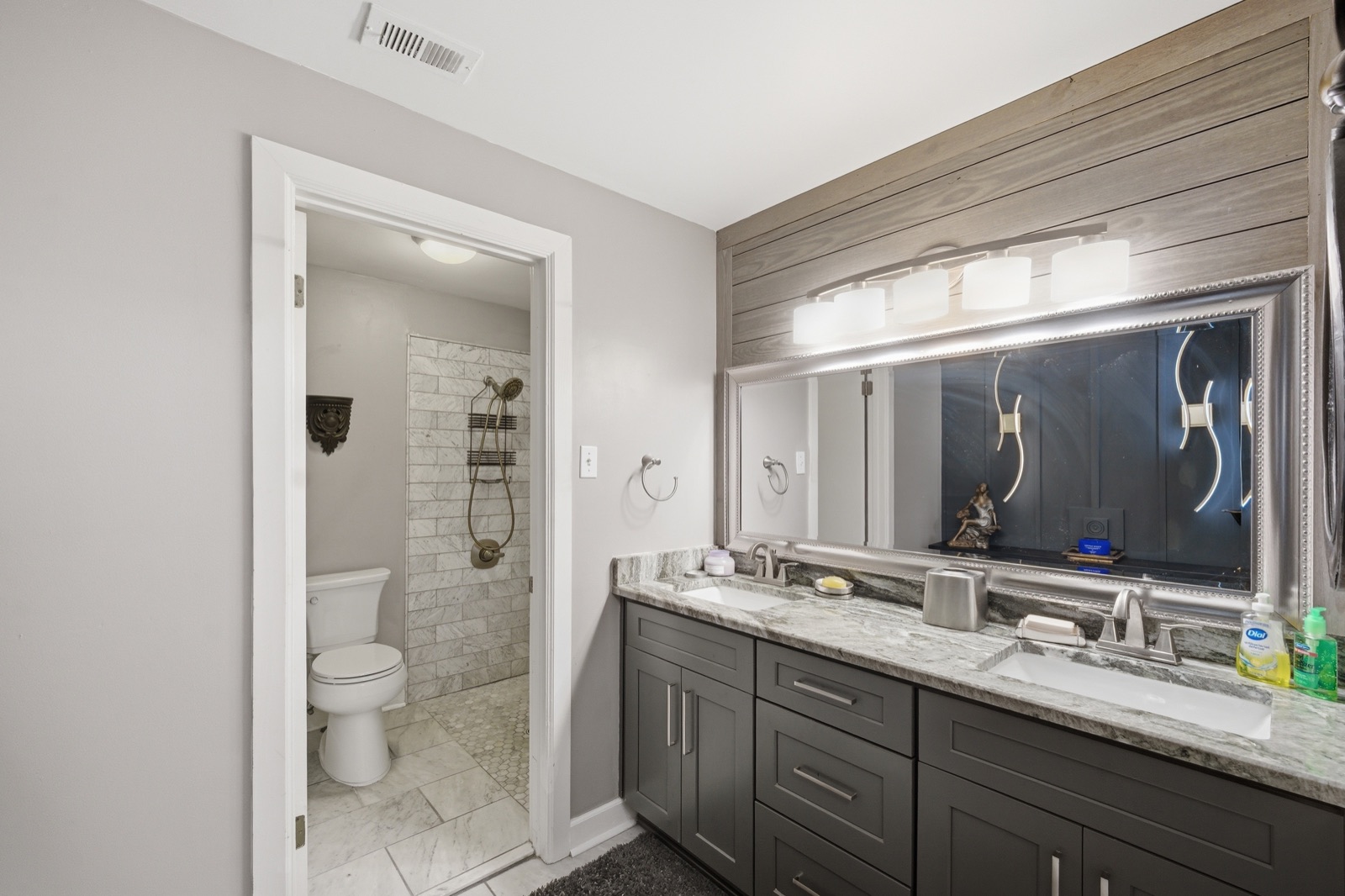 Bathroom with double vanity
